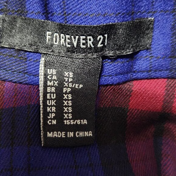 Forever 21 Plaid Skirt Multi Color Size Extra Small - Picture 5 of 5